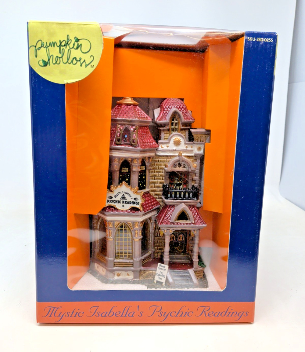 Lemax Pumpkin Hollow Mystic Isabella's Psychic Readings Halloween House Lighted